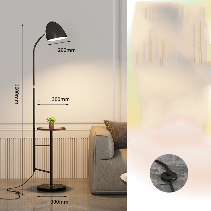 Black Marble Floor Lamp With Wireless Charging