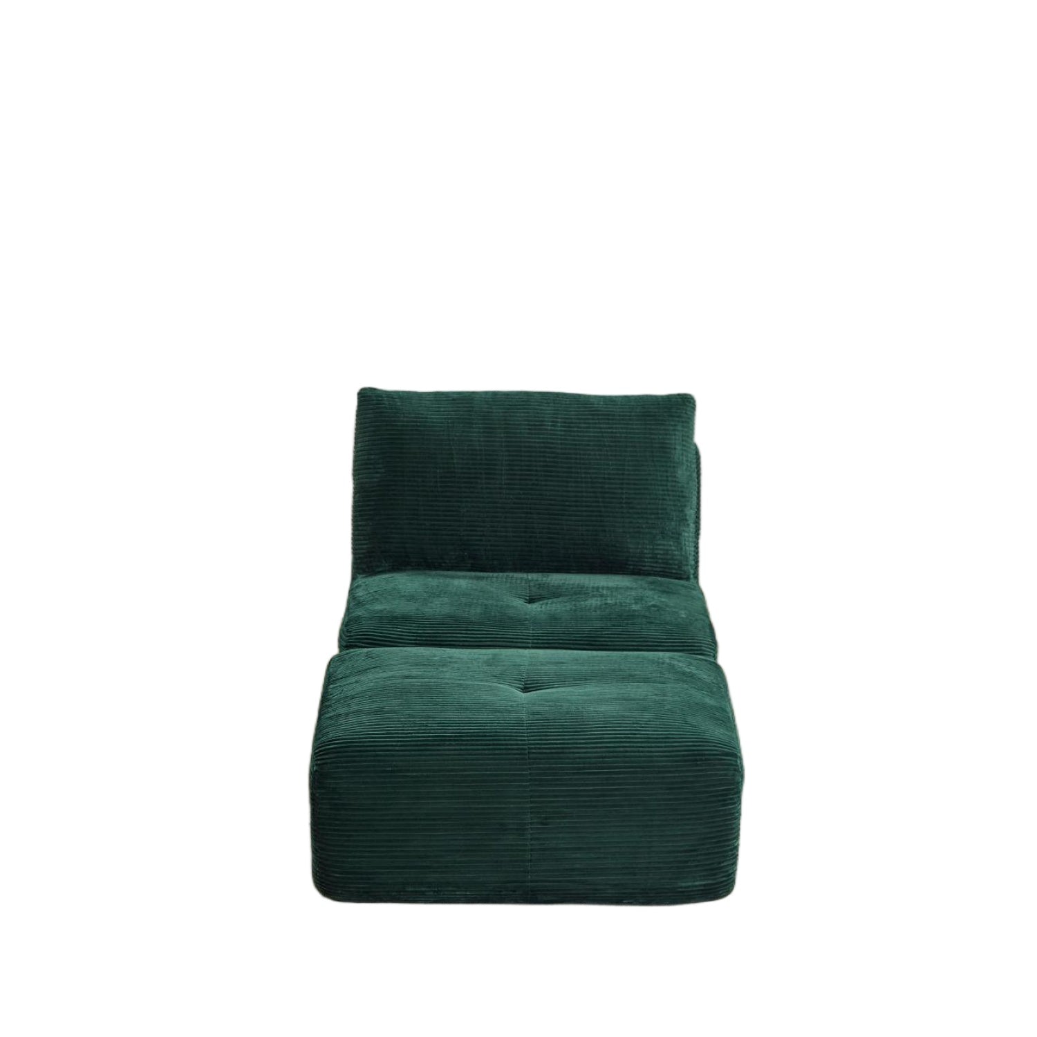Green Corduroy Chaise Sofa