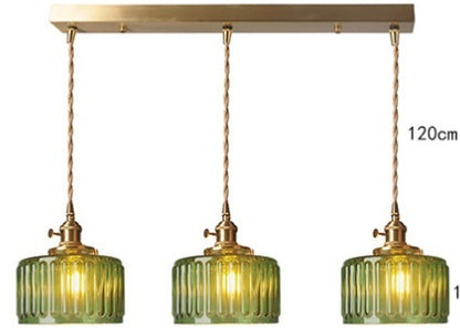 Brass Glass Chandelier Creative Personality B & B Restaurant Bedside Bar Counter Hallway Balcony Chandelier