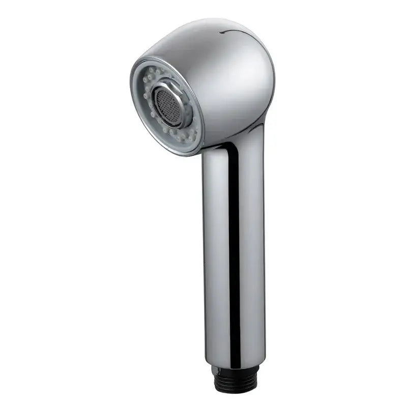 Chrome and black kitchen faucet small shower head replacement pack with chrome-finished pull-out sprayer and multiple nozzles