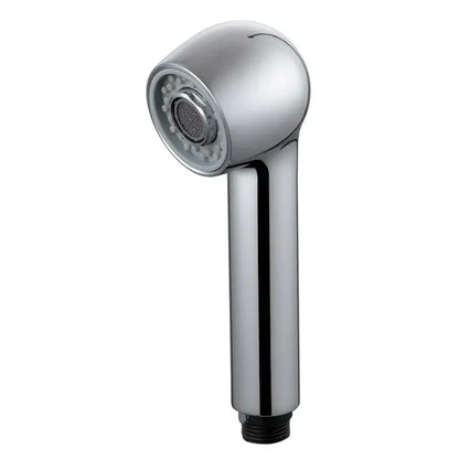 Chrome and black kitchen faucet small shower head replacement pack with chrome-finished pull-out sprayer and multiple nozzles