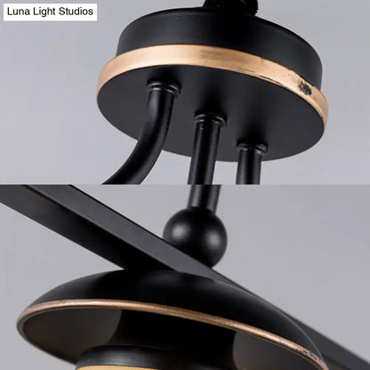 DecorBites black glass barrel pendant light with brass tones vintage design for living room 220v-240v use
