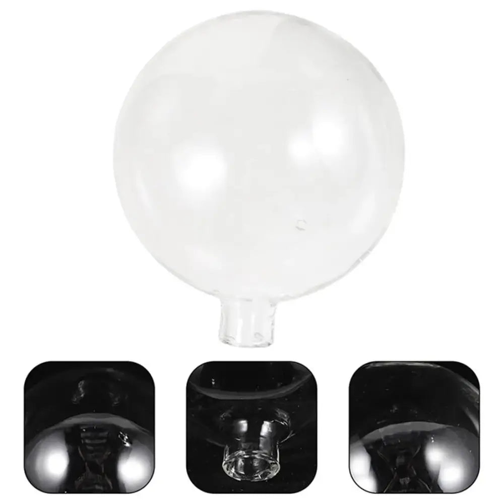 Clear glass globe lamp shade with 11mm opening and short stem for living room decorbites 11mm opening glass lamp