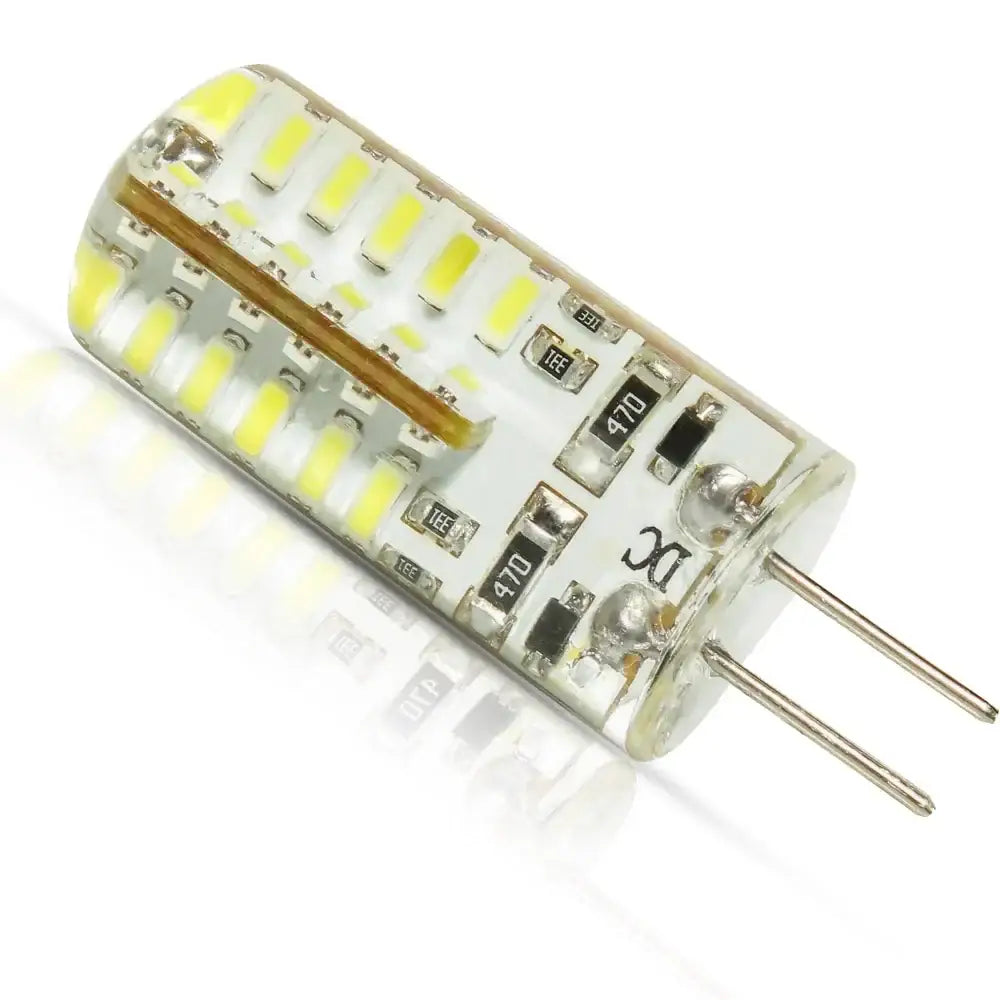 Clear cylindrical led bulb 4w 3014smd with multiple yellow leds and metallic pins decorbites g4 led for kitchen spot light