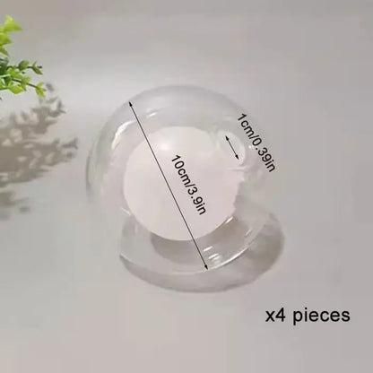 Clear transparent g4 glass shade replacement globe with white circular base for chandelier dining room lighting