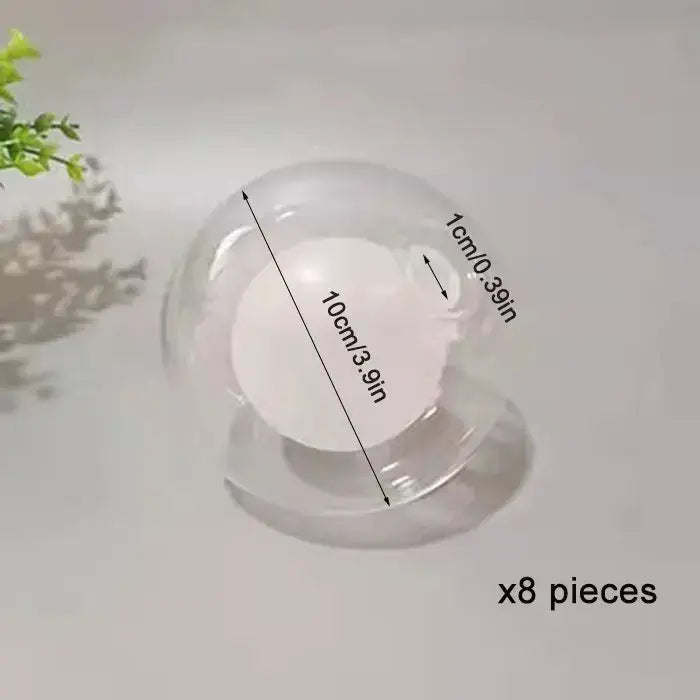Clear g4 glass shade replacement globe with transparent rounded dome shape and flat base for chandelier use