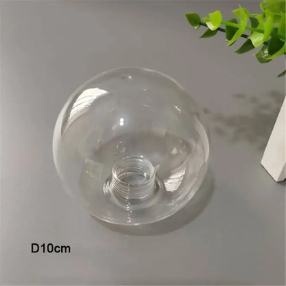Clear glass pendant lamp shade sphere with threaded neck 10cm diameter by decorbites clear glass for dining room decor
