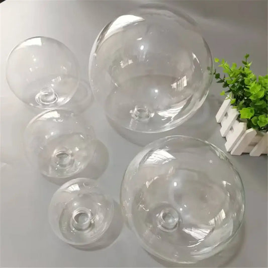 Clear glass pendant lamp shades spheres with hollow bases by decorbites for dining room hanging lights decor