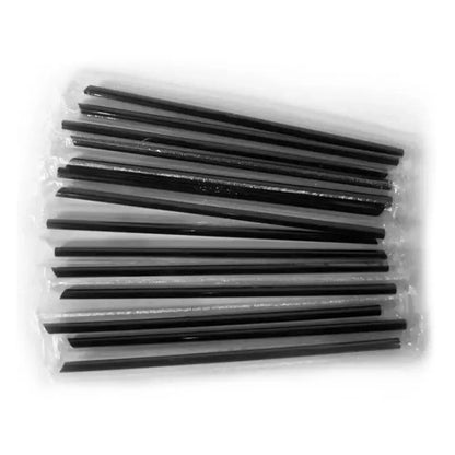 Black plastic drinking straws in clear individually wrapped decorbites clear individually packaging for kitchen use