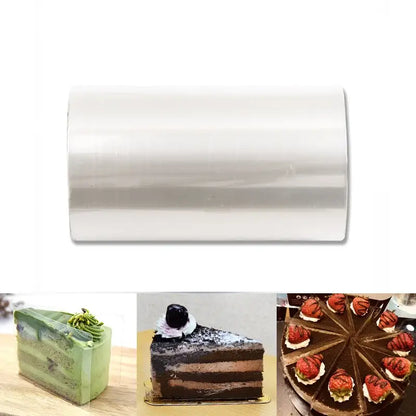 Clear transparent plastic decorbites cake edge wrap roll for kitchen diy mousse decorating tool use