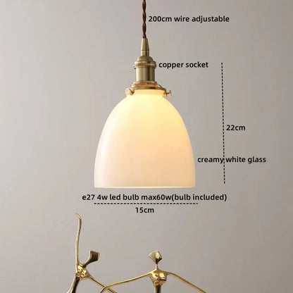 Cloud patterned brass ceramic led pendant light with creamy white glass shade and adjustable 200cm wire for dining room decorbites ceramic led