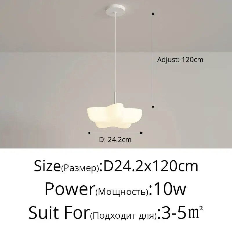 Cloud white modern pendant light with a soft diffuser and slender cord, ideal as a decorbites cloud white chandelier for kitchens