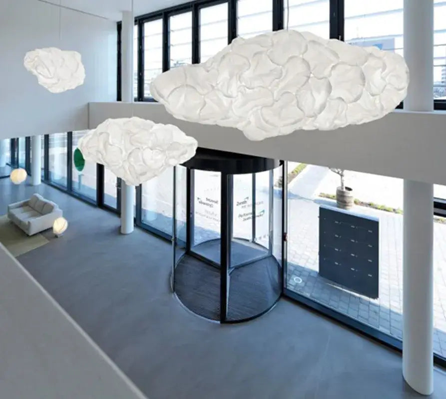 Cloud white pendant light decorbites features textured sculpted organic rice paper cluster for kitchen decor