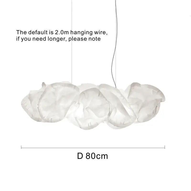 Cloud white pendant light with soft textured organic rice paper diffuser and 2.0m wire by decorbites for kitchen decor