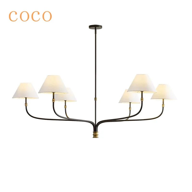 Coco French Minimalist Fabric Branch Chandelier - Decorbites