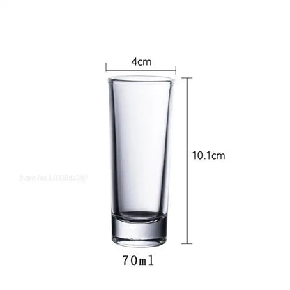 Clear glass bullet cocktail glass from decorbites set of 6 holding 70ml for kitchen tray use