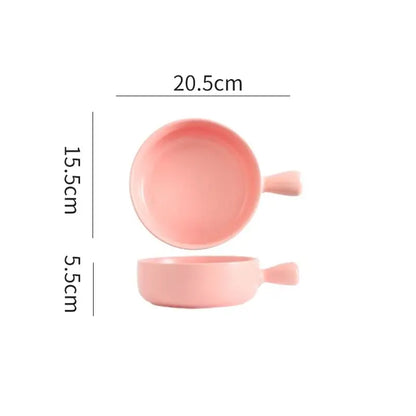 A soft pink decorbites ceramic single handle salad bowl perfect for dining room tableware and decor