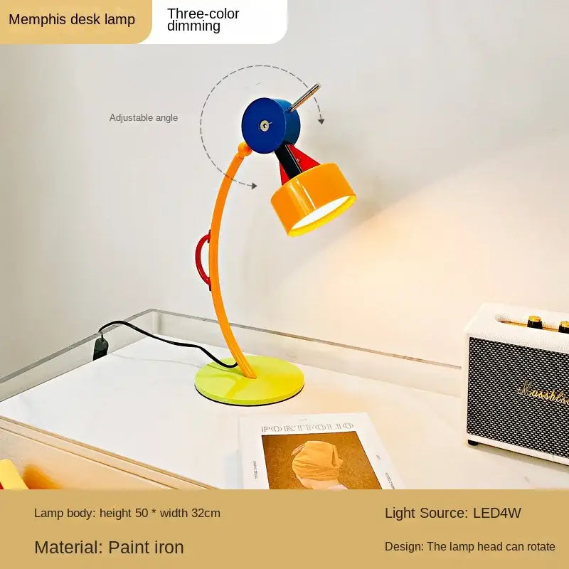 Colorful nordic kids treetop led floor lamp with vibrant orange curved stem and yellow shade for bedroom decorbites kids treetop