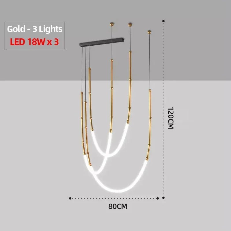 Contemporary Acrylic Line Pendant Light In Brushed Nickel - Decorbites