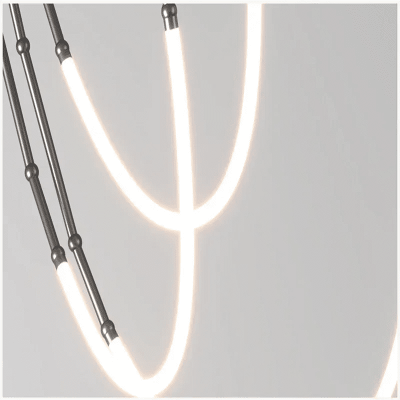 Contemporary Acrylic Line Pendant Light In Brushed Nickel - Decorbites