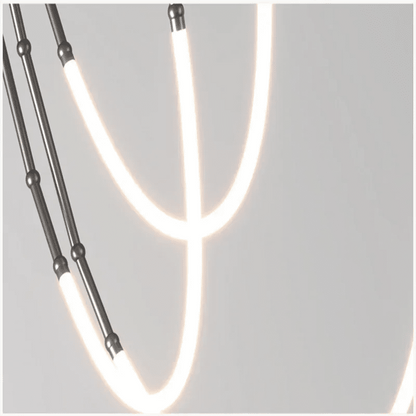 Contemporary Acrylic Line Pendant Light In Brushed Nickel - Decorbites