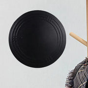 Contemporary black cast iron circular lid with embossed rings for wall sconce light bedroom wall lamp decoration