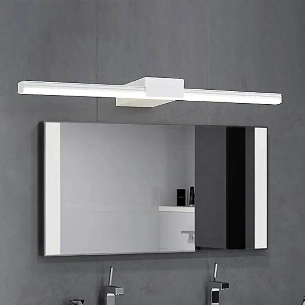 Contemporary black and white linear led wall light fixture with sleek rectangular design and integrated lighting fixture width