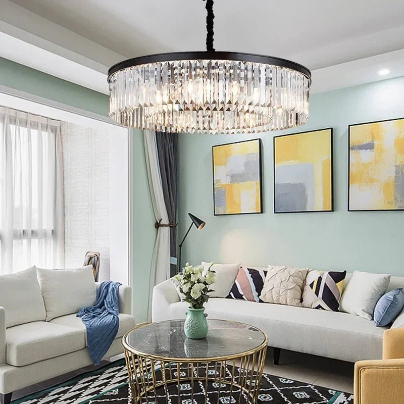 Contemporary Crystal Chain Pendant Light - Decorbites