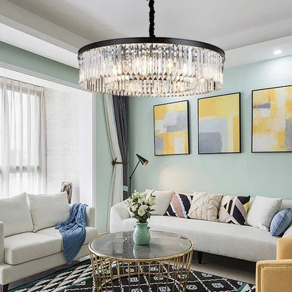 Contemporary Crystal Chain Pendant Light - Decorbites