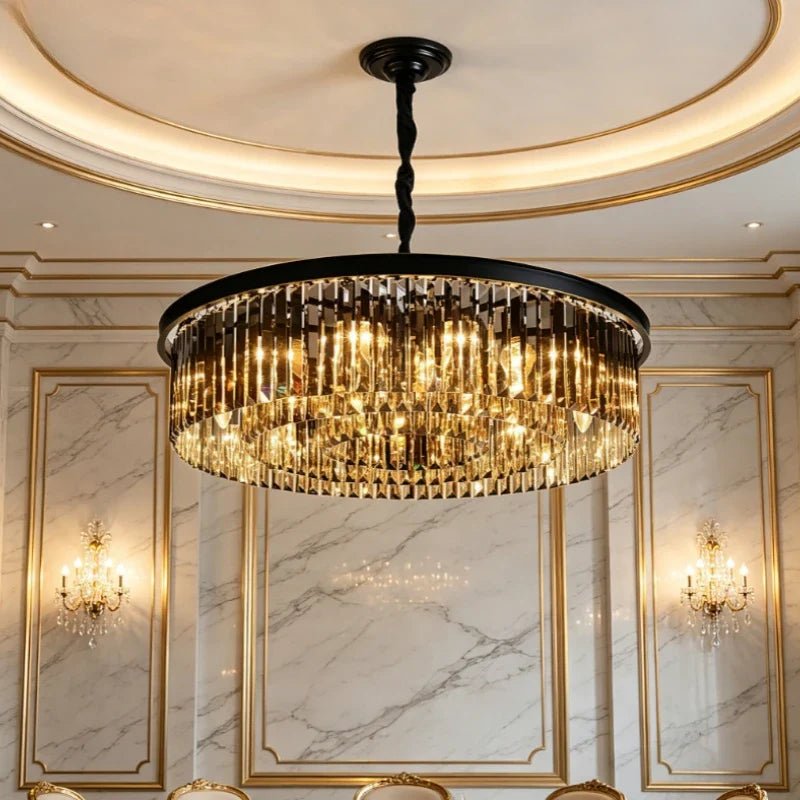 Contemporary Crystal Chain Pendant Light - Decorbites