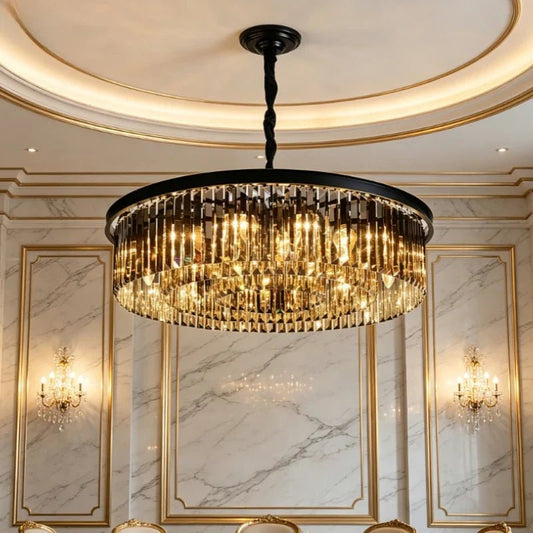 Contemporary Crystal Chain Pendant Light - Decorbites
