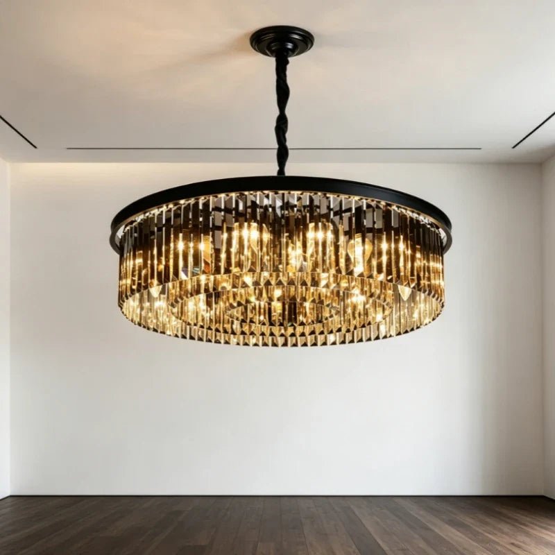 Contemporary Crystal Chain Pendant Light - Decorbites