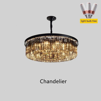 Contemporary Crystal Chain Pendant Light - Decorbites