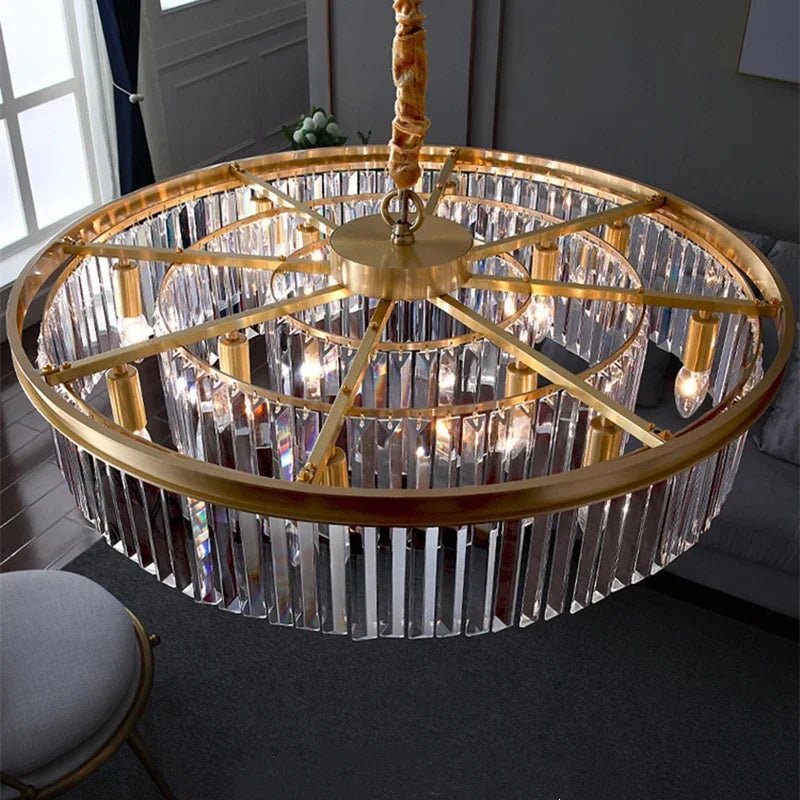 Contemporary Crystal Chain Pendant Light - Decorbites