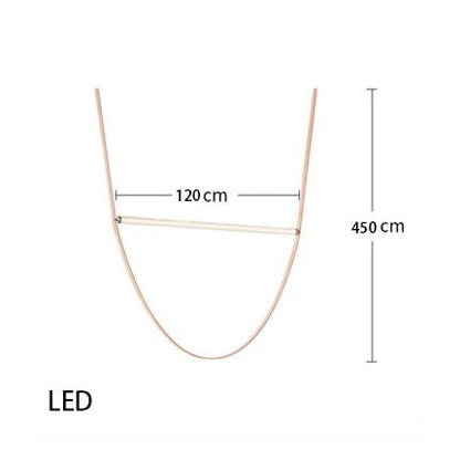 Contemporary Leather Belt Dimmable LED Pendant Light - Decorbites