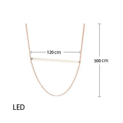 Contemporary Leather Belt Dimmable LED Pendant Light - Decorbites