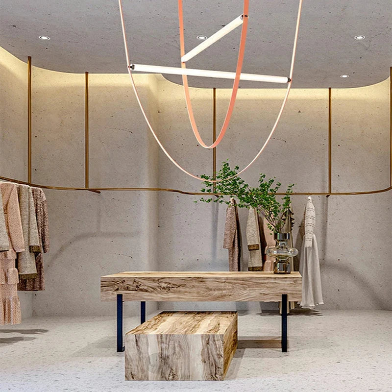 Contemporary Leather Belt Dimmable LED Pendant Light