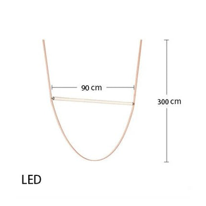 Contemporary Leather Belt Dimmable LED Pendant Light - Decorbites