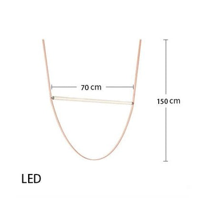 Contemporary Leather Belt Dimmable LED Pendant Light - Decorbites