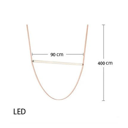 Contemporary Leather Belt Dimmable LED Pendant Light - Decorbites