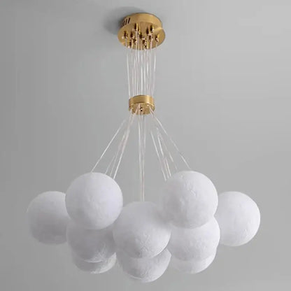 Contemporary led pendant lights with white spherical cloud-shaped shades and gold-toned metal fixtures for dining room decorbites contemporary led pendant