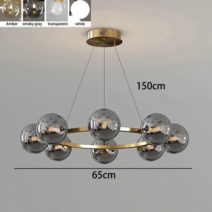 Contemporary Multi-Head Acrylic Glass Pendant Chandelier - Decorbites
