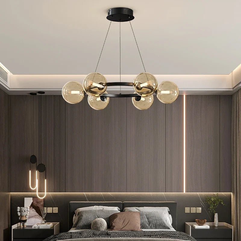 Contemporary Multi-Head Acrylic Glass Pendant Chandelier - Decorbites