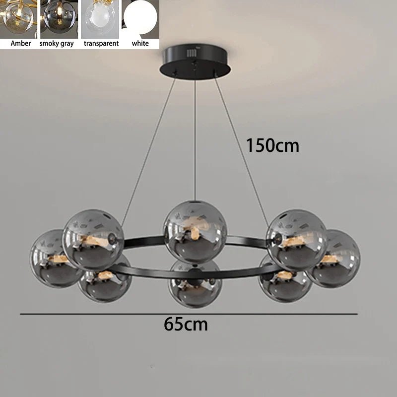 Contemporary Multi-Head Acrylic Glass Pendant Chandelier - Decorbites