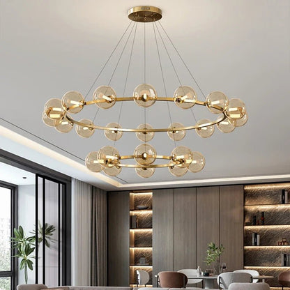 Contemporary Multi-Head Acrylic Glass Pendant Chandelier - Decorbites