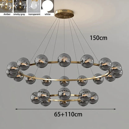 Contemporary Multi-Head Acrylic Glass Pendant Chandelier - Decorbites