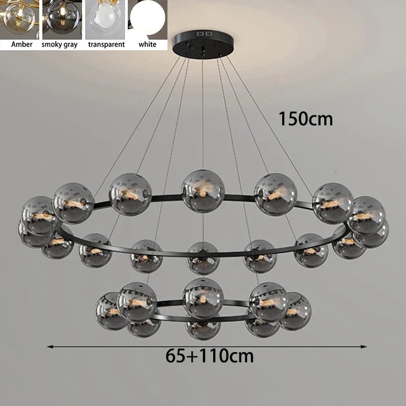 Contemporary Multi-Head Acrylic Glass Pendant Chandelier - Decorbites
