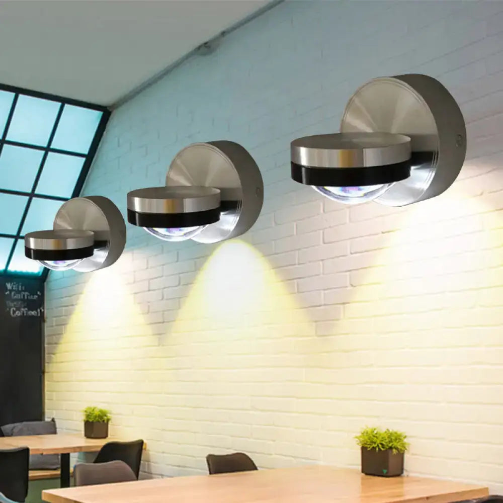 Modern stainless steel wall lamp with silver and black led spotlights for dining room 110v-120v 220v-240v use