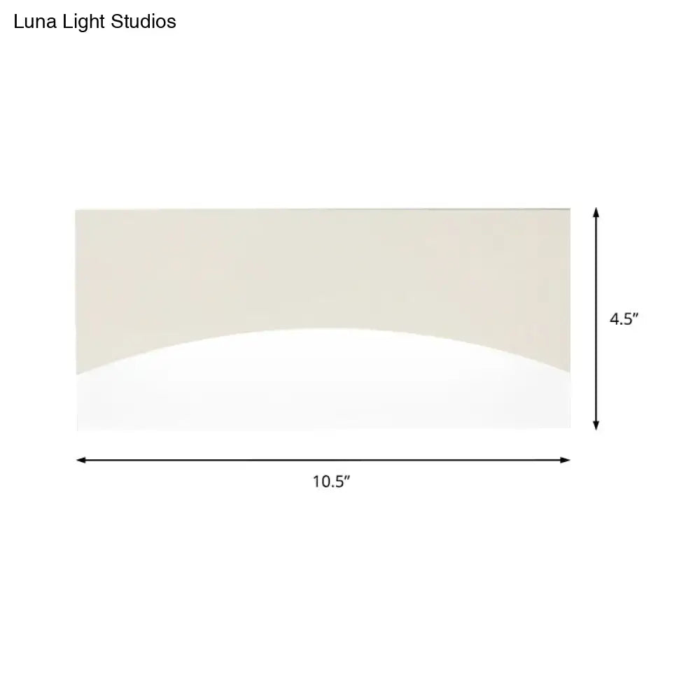 Contemporary white and gold bedroom sconce by luna light studios with fixture width 10.5 inches and warm color temperature