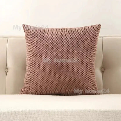 A dusty rose corduroy corn kernel throw pillowcase with textured fabric for living room sofa decor by decorbites corduroy corn